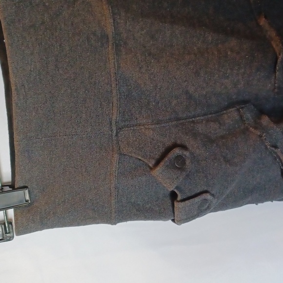 Nomads HempWear Mini Skirt, ruffle, distressed, gray, sz S - Picture 2 of 5